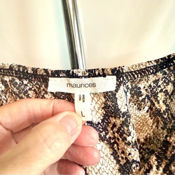 Maurices Size Large Animal Print Camisole Tank Babydoll Y2K Fairy Dainty - Picture 7 of 9